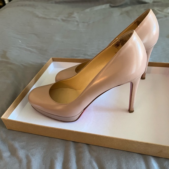 New Simple Pump 100 Jazz Calf Louboutin Nude Heels | Stilettos CV 5.5 - Picture 5 of 14